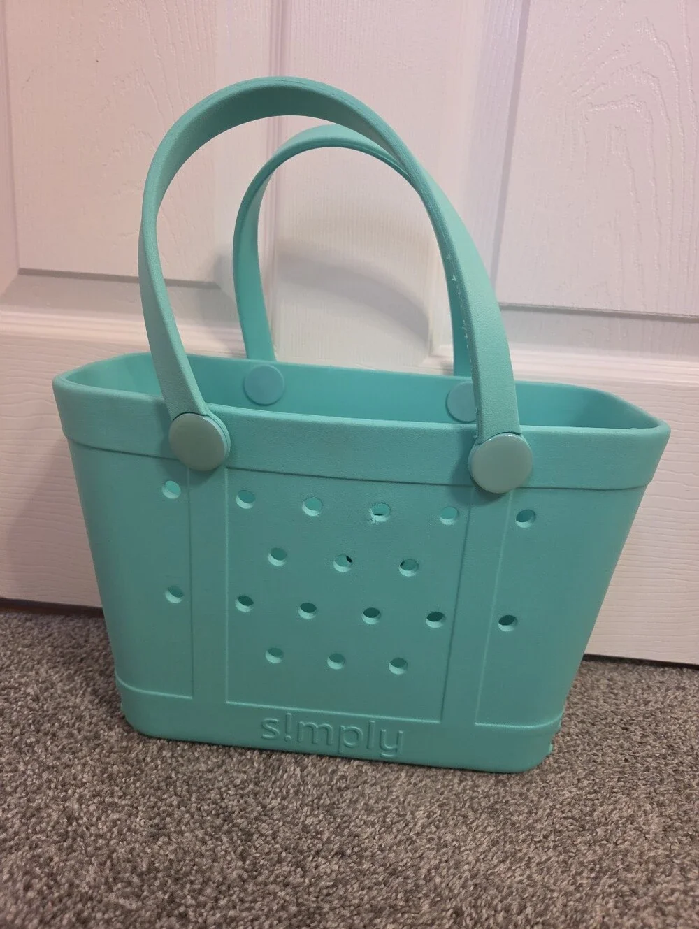 Simply Teal Tote Bag with Dual Top Handles